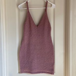 Mini soft fuzzy dress